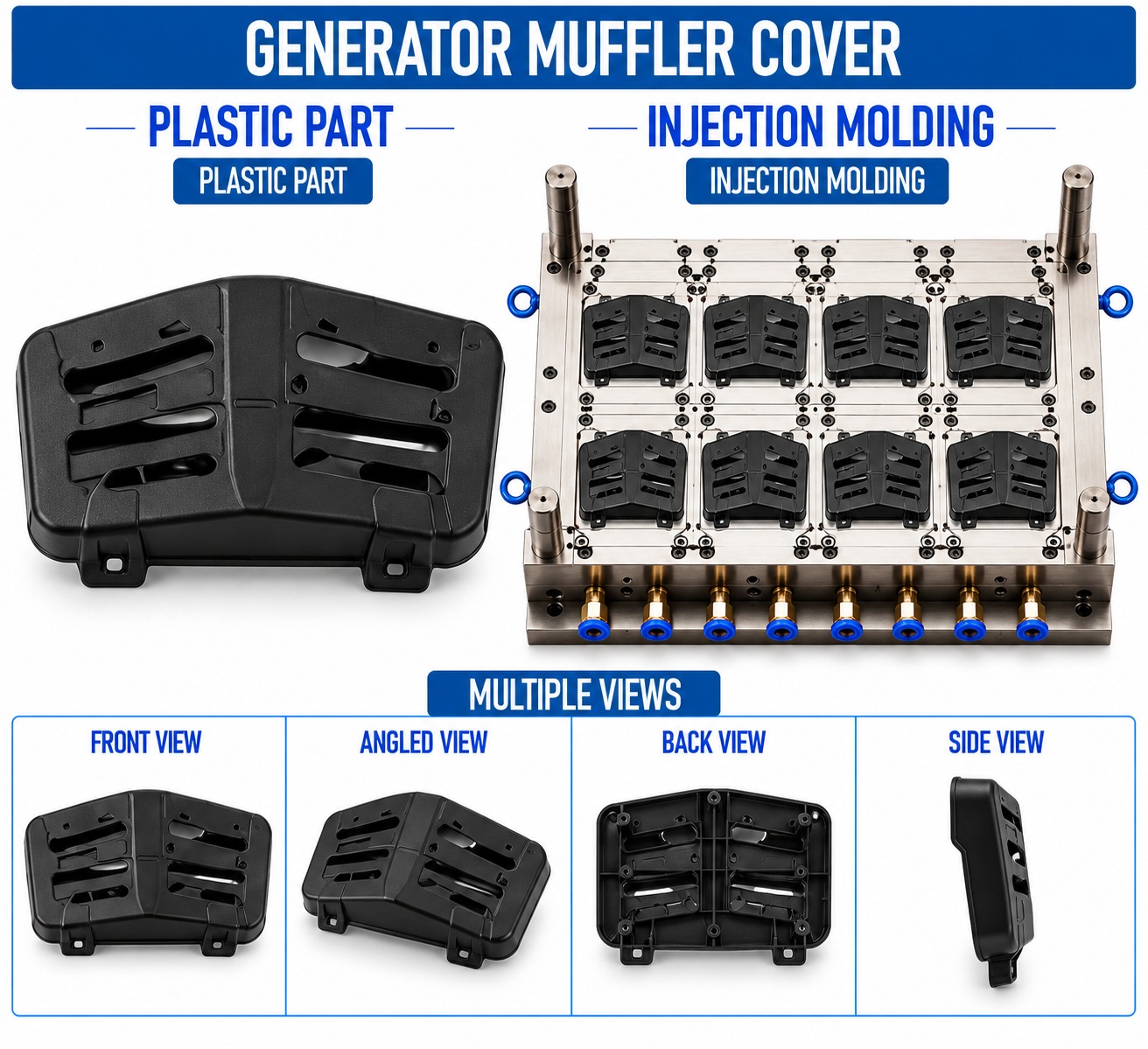 Generator Plastic Muffler Cover Mould and Moulding Service